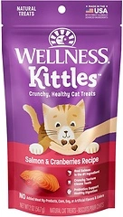 Wellness Kittles Cat Treats, Salmon & Cranberry, 2-Ounce Bag
