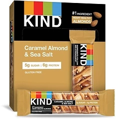KIND Bars, Caramel Almond & Sea Salt, Gluten Free, 6g Protein, 12 Count
