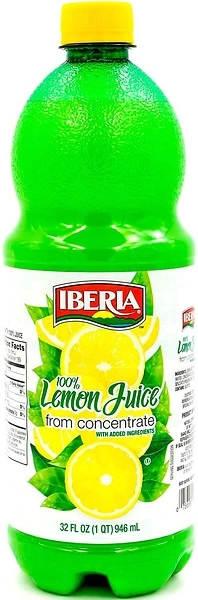Iberia 100 Lemon Juice from Concentrate, 32 fl oz
