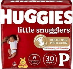 Huggies Newborn Diapers, Little Snugglers, Size Preemie (up to 6 lbs), 30 Count