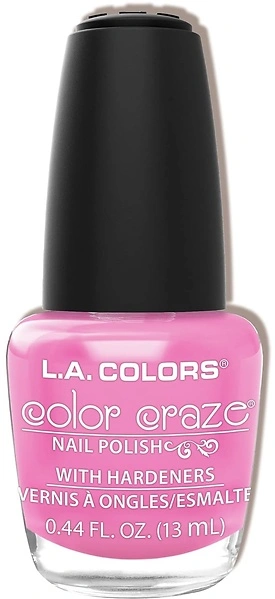 L.A. COLORS Color Craze Nail Polish, Pink Bubbles CNP505