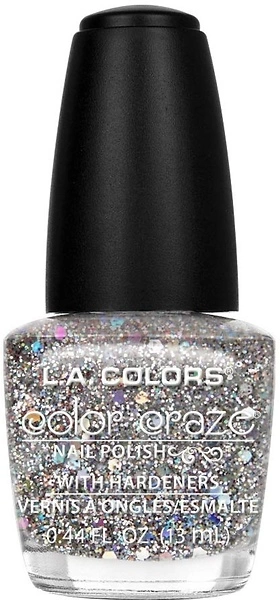 L.A. Colors Craze Nail Polish, Glitter Bomb, 0.44 Fl Oz