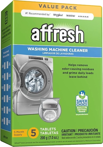 Affresh Washing Machine Cleaner, Cleans Front Load & Top Load Washers, 5 Tablets