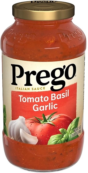 Prego Italian Tomato Sauce with Basil & Garlic, 24 oz Jar
