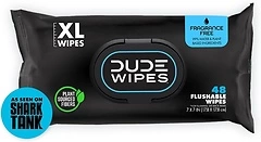 DUDE Wipes - Flushable Wet Wipes, Unscented Extra-Large, 48 Wipes