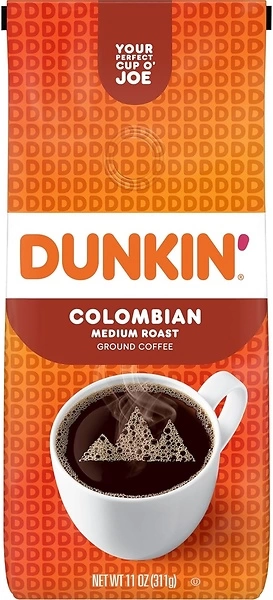 Dunkin' Colombian Medium Roast Ground Coffee, 11 Ounce