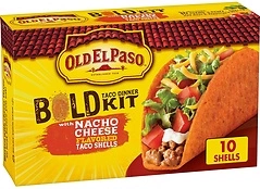 Old El Paso Stand 'N Stuff Bold Nacho Cheese Flavored Taco Dinner Kit, 9.5 oz.
