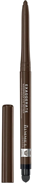 Rimmel London Exaggerate Waterproof Eye Definer Eyeliner, Rich Brown, 0.01oz