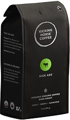 Kicking Horse Coffee, Kick Ass, Dark Roast, Ground, 10 Oz