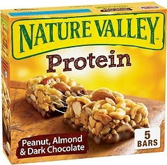 Nature Valley Chewy Protein Granola Bars, Peanut Almond Dark Chocolate, 5 Bars