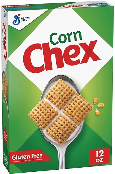 Corn Chex Gluten Free Breakfast Cereal, Made with Whole Grain, 12 oz