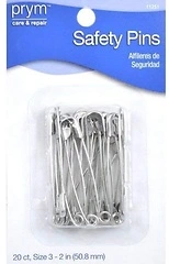 Prym Large 20 PC Safety Pins, L, Zinc Count
