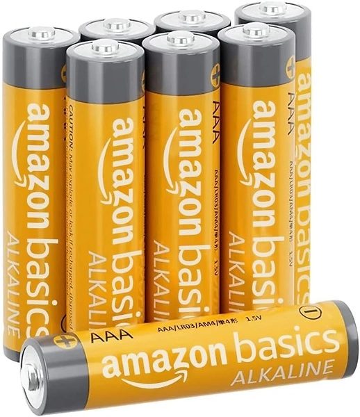 Amazon Basics 8-Pack AAA Alkaline High-Performance Batteries, 1.5 Volt, 10-Year Shelf Life