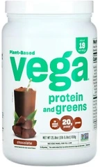 Vega Protein and Greens Protein Powder Chocolate (19 Servings), 20g Plant-Based Protein