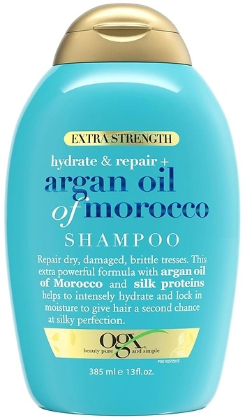 OGX Extra Strength Hydrate & Repair Shampoo with Moroccan Argan Oil, 13 fl oz