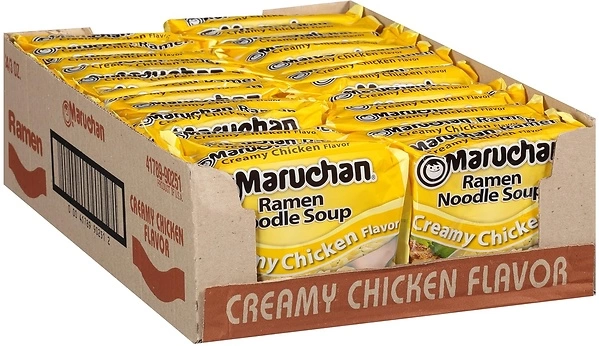 Maruchan Ramen Creamy Chicken, Instant Noodles, Ready to Eat, 3 Oz, 24 Count