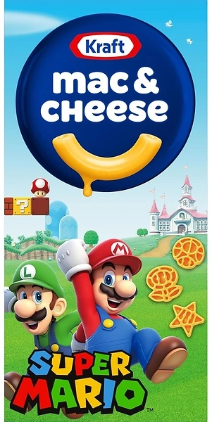 Kraft Mac & Cheese Dinner with Super Mario Power-Up Pasta Shapes, 5.5 oz Box