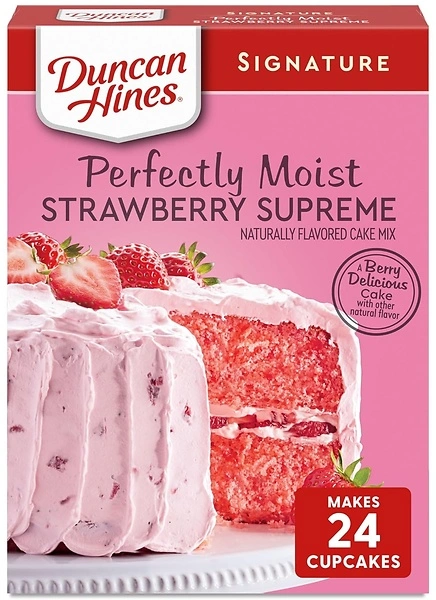 Duncan Hines Signature Cake Mix, Strawberry Supreme, 16.5 oz
