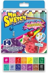 Mr. Sketch Scented Markers, Chisel Point, Assorted, Pack Of 14