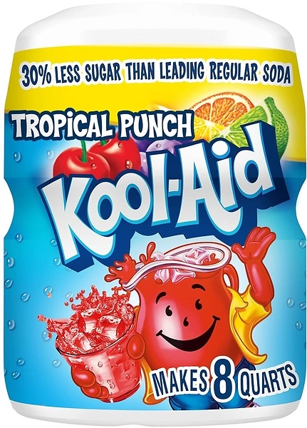 Kool-Aid Summer Blast Tropical Punch Flavored Powdered Drink Mix (19 oz Canister)