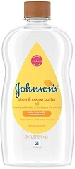 Johnson's Baby Oil, Mineral Oil with Shea & Cocoa Butter, Hypoallergenic, 20 fl. oz