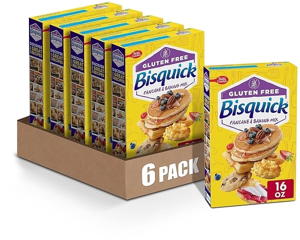 Betty Crocker Bisquick Pancake & Baking Mix, Gluten Free, 16 oz. (Pack of 6)