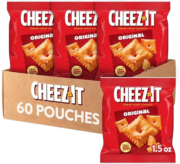 Cheez-It Crackers, Original, 1.5oz (60 Count)