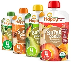 Happy Tot Organics Stage 4 Baby Food Pouches, Gluten Free, 16 Count, 4.22 oz