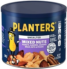 Planters Unsalted Roasted Mixed Nuts (10.3 oz Can)