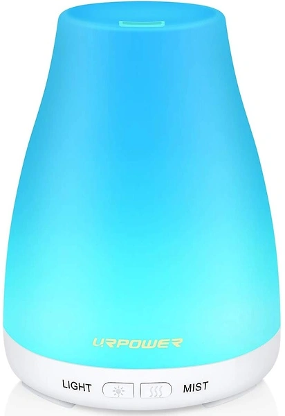 Essential Oil Diffuser, Adjustable Mist, Auto Shut-Off, 7 LED Lights