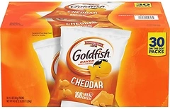 Pepperidge Farm Goldfish Cheddar Crackers, 1.5 oz. Snack Packs, 30 Count