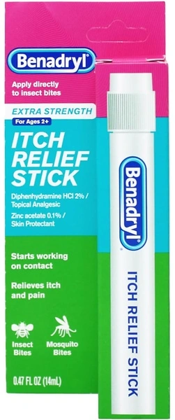 Benadryl Extra Strength Itch Relief Stick, Topical Analgesic, 0.47 fl. oz