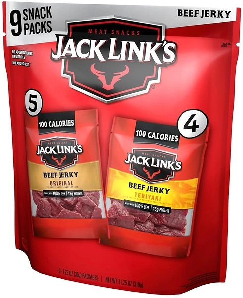 Jack Link's Beef Jerky Variety, Original & Teriyaki Flavors, 13g Protein, 9 Bags