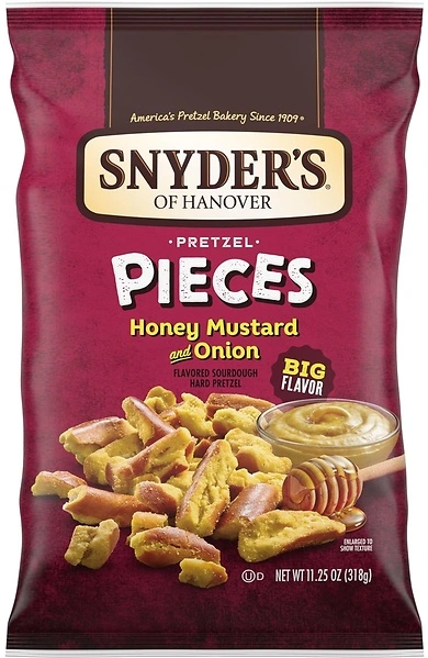 Snyder's of Hanover Honey Mustard & Onion Flavored Pretzel Pieces, 11.25 Oz
