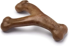 Benebone Wishbone Durable Dog Chew Toy for Aggressive Chewers, Real Bacon, Large