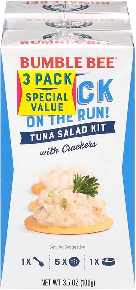 Bumble Bee Tuna Salad with Crackers Kit, 3.5 oz, Pack of 3 - Ready to Eat
