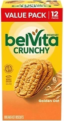 belVita Golden Oat Breakfast Biscuits, Value Pack, 12 Packs (4 Biscuits Per Pack)