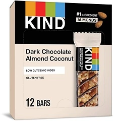 KIND Bars, Dark Chocolate Almond & Coconut, Healthy Snacks, Gluten Free, 12 Count