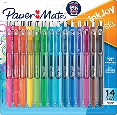 Paper Mate InkJoy Gel Pens, Medium Point, Assorted Colors, Set of 14
