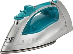 Sunbeam Steammaster 1400W Iron, Retractable Cord, Anti-Drip Soleplate, 3-Way Shut-Off