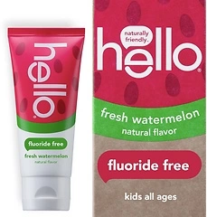 hello Fresh Watermelon Fluoride Free Kids Toothpaste, 4.2 Oz Tube