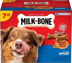 Milk-Bone Peanut Butter Dog Treats for Small Dogs, 7 lb, Crunchy Texture