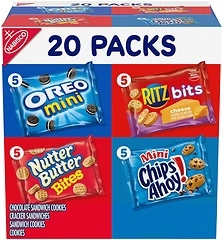 Nabisco Classic Mix Variety Pack, OREO, CHIPS AHOY!, Nutter Butter, 20 Snack Packs