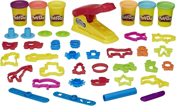 Play-Doh Fun Factory Deluxe Set, 31 Tools & 6 Cans, Kids Arts & Crafts