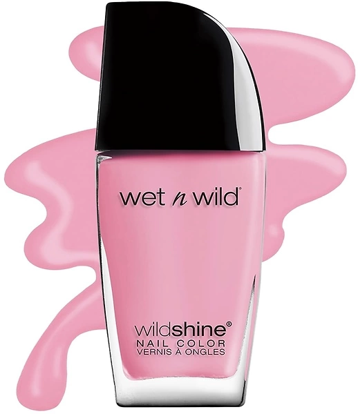 wet n wild Nail Polish Wild Shine, Tickled Pink, Nail Color