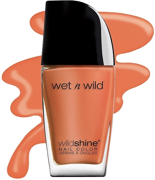 wet n wild Nail Polish Wild Shine, Orange Blazed, Nail Color