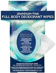 Pacifica Deodorant Wipes - Coconut Milk, Aluminum-Free, Clean Vegan, 30 Count