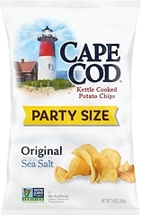 Cape Cod Potato Chips, Original Kettle Chips, 14 Oz Party Size