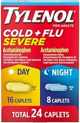Tylenol Cold + Flu Severe Day & Night Caplets Combo Pack, 24 ct