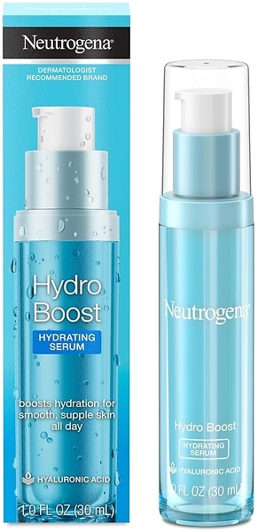 Neutrogena Hydro Boost Hydrating Hyaluronic Acid Serum, Oil-Free and Non-Comedogenic Formula for Glowing Complexion, 1 fl. oz